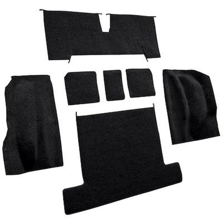 VT1133301 1977 Chevrolet Corvette; Rear Molded Carpet; w/ Heel Pad; Cutpile; Black