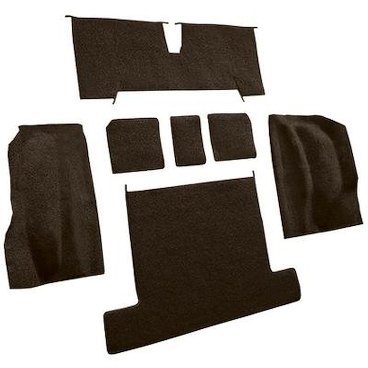 VT1133399 1977 Chevrolet Corvette; Rear Molded Carpet; w/ Heel Pad; Cutpile; Brown