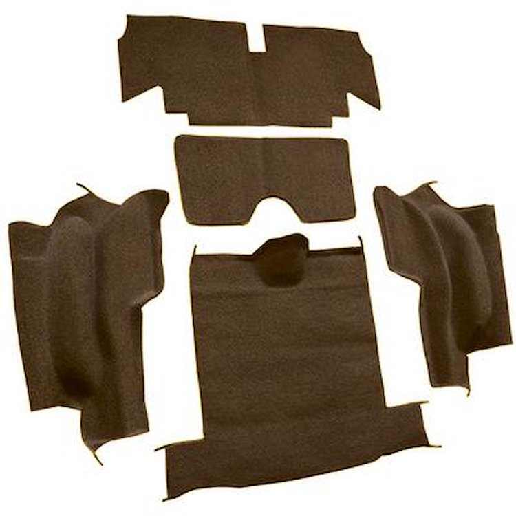 VT1133418 1965-67 Chevrolet Corvette; Roadster; Rear Cut & Sewn Carpet; w/o Heel Pad; Loop; Dark Saddle