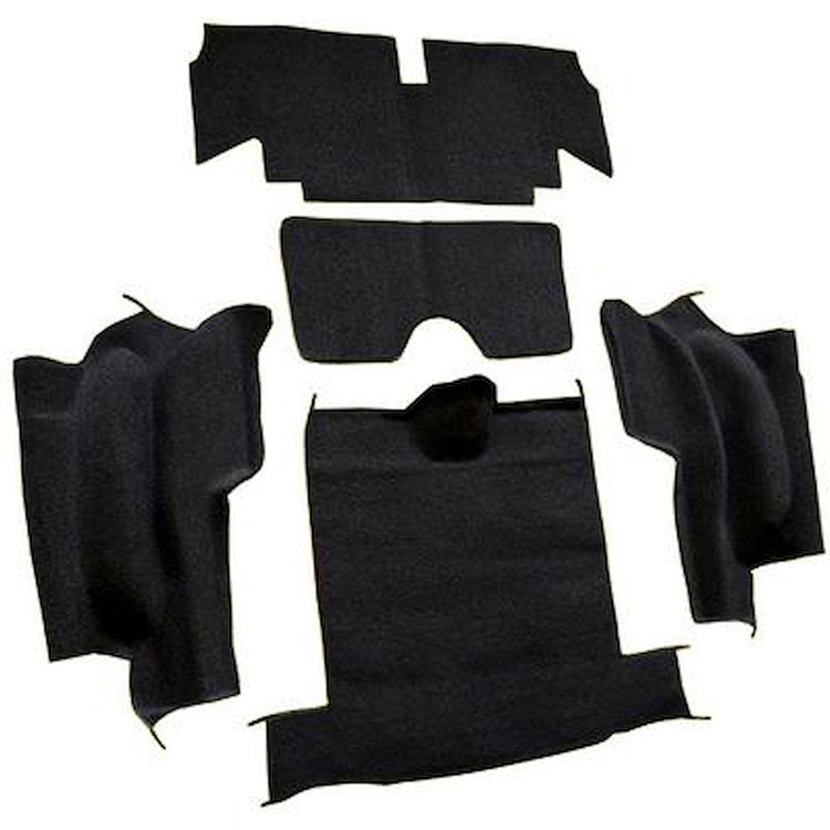 VT1133466 1965-67 Chevrolet Corvette; Roadster; Rear Cut & Sewn Carpet; w/o Heel Pad; Loop; Midnight Blue