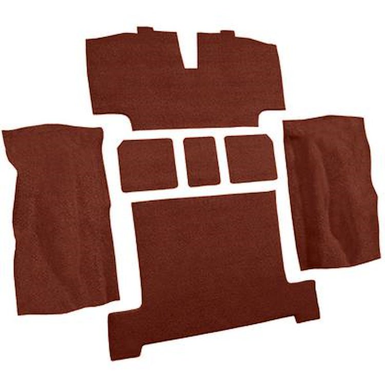 VT1134134 1968-70 Chevrolet Corvette; Rear Molded Carpet; w/ Heel Pad; Loop; Burnt Orange