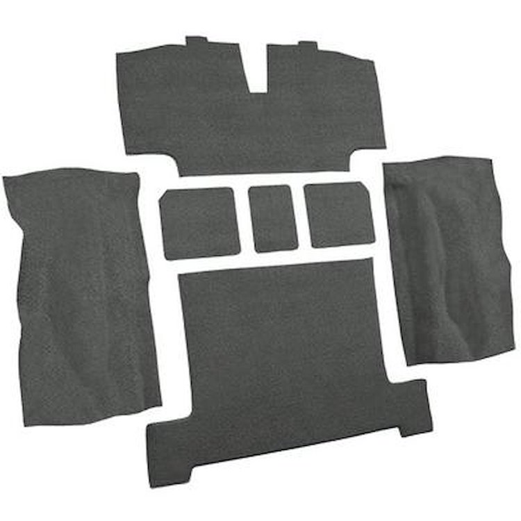 VT1134135 1968-70 Chevrolet Corvette; Rear Molded Carpet; w/ Heel Pad; Loop; Gunmetal Gray