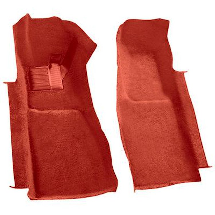 VT1134521 1981-82 Chevrolet Corvette; Front Molded Carpet Set; Cutpile; Red