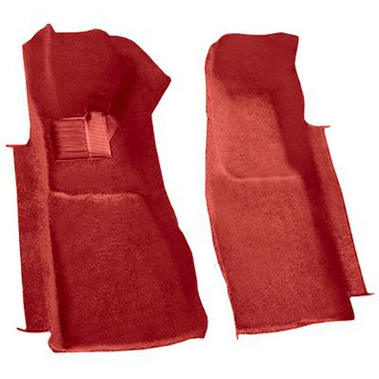 VT1134554 1981-82 Chevrolet Corvette; Front Molded Carpet Set; Cutpile; Dark Red/Carmine