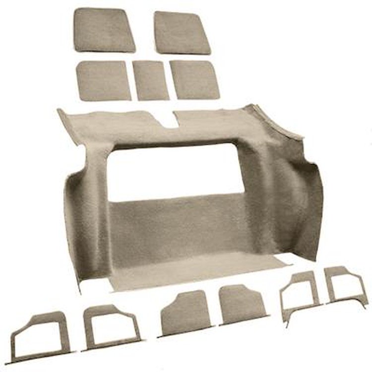 VT1134820 1979 Chevrolet Corvette; Rear Molded Carpet; w/ 3 Compartment Doors; Cutpile; Doeskin/Camel Tan