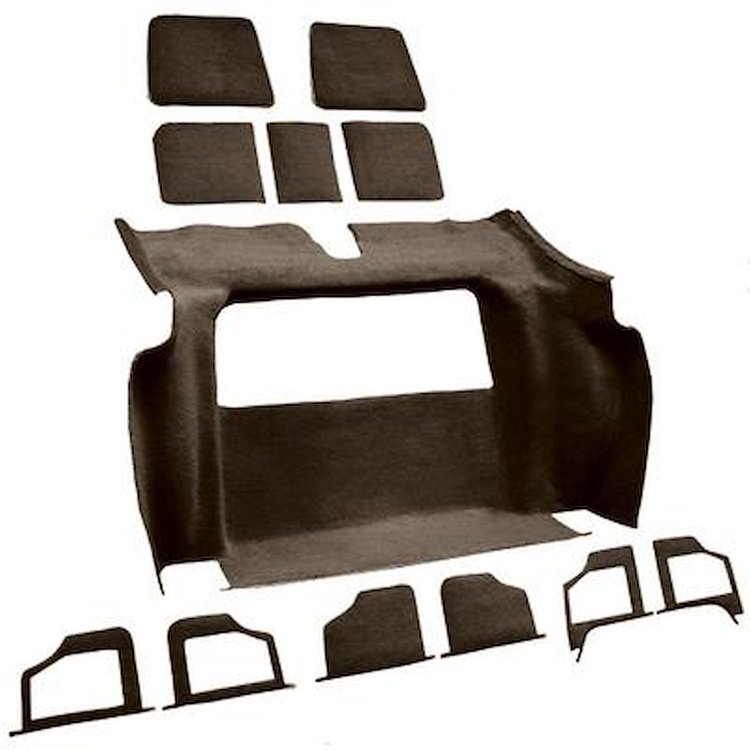 VT1134899 1978-79 Chevrolet Corvette; Rear Molded Carpet; Cutpile; Brown