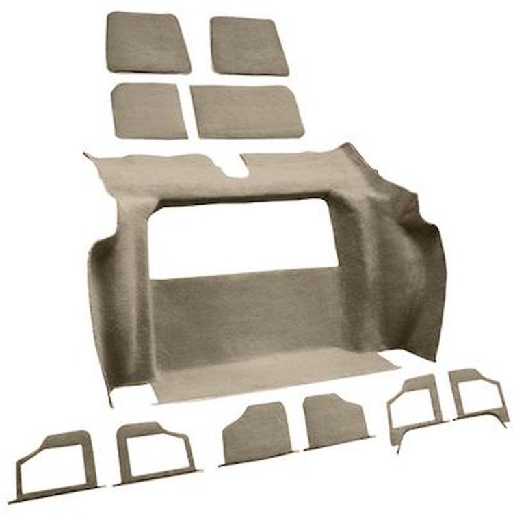 VT1135420 1979-80 Chevrolet Corvette; Rear Molded Carpet; w/ 2 Compartment Doors; Cutpile; Doeskin/Camel Tan