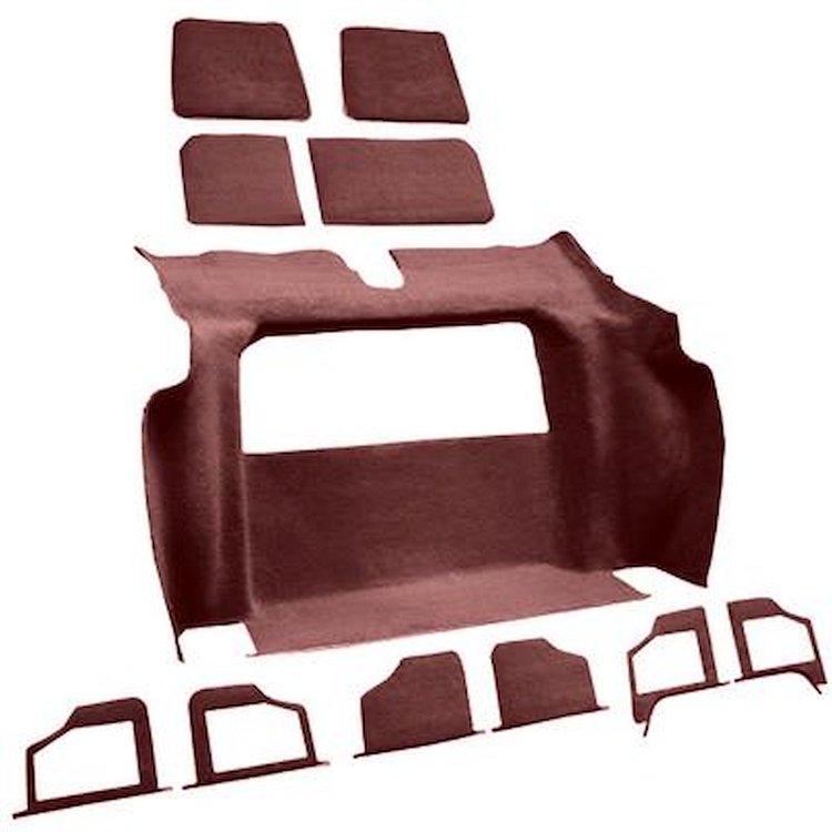 VT1135475 1980 Chevrolet Corvette; Rear Molded Carpet; Cutpile; Claret / Oxblood