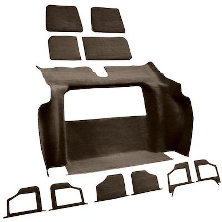 VT1135499 1979 Chevrolet Corvette; Rear Molded Carpet; w/ 2 Compartment Doors; Cutpile; Brown