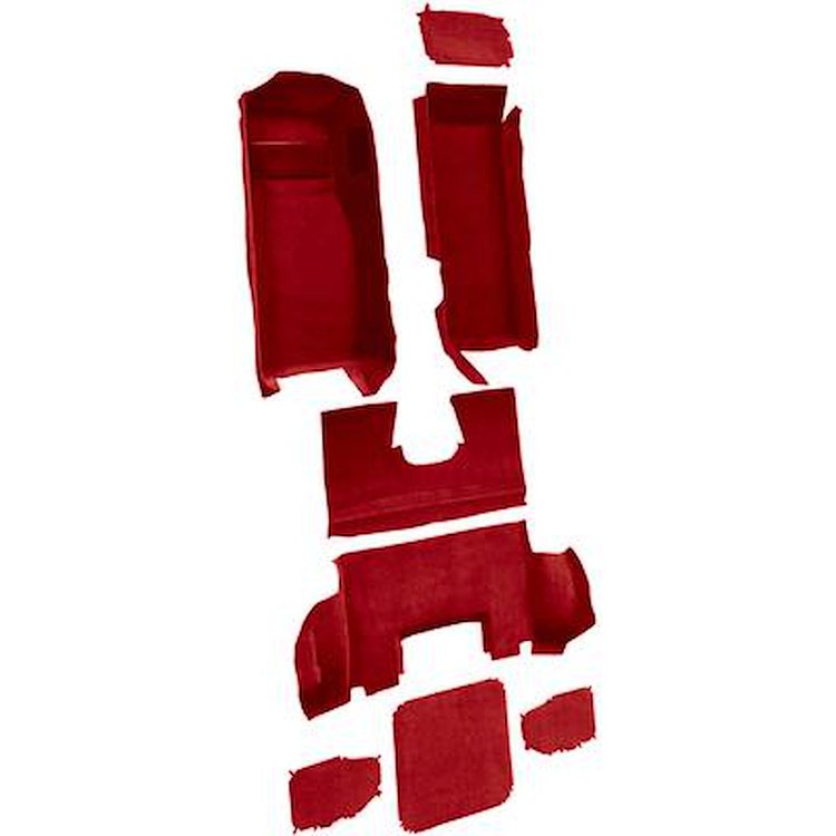VT1136591 1997-04 Chevrolet Corvette; Coupe; Complete Molded Carpet Set; Truvette; Torch Red