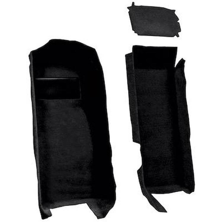 VT1136601 1997-04 Chevrolet Corvette; Coupe/Convertible; Front Molded Carpet Set; w/ Heel Pad; Cutpile; Black