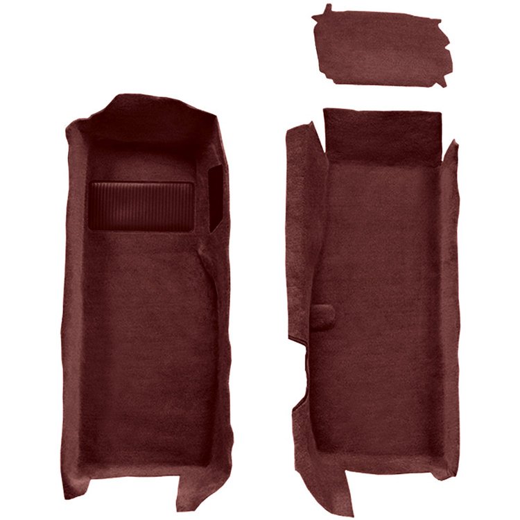 VT1136675 1997-04 Chevrolet Corvette; Coupe/Convertible; Front Molded Carpet Set; w/ Heel Pad; Cutpile; Claret / Oxblood