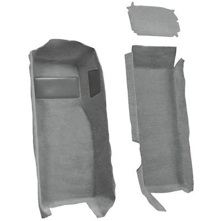 VT1136783 1997-04 Chevrolet Corvette; Coupe/Convertible; Front Molded Carpet Set; Cutpile; Medium Gray/Pewter