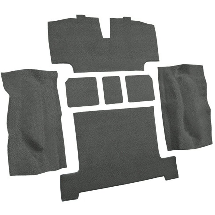 VT1137535 1968-70 Chevrolet Corvette; Rear Molded Carpet; w/o Heel Pad; Loop; Gunmetal Gray