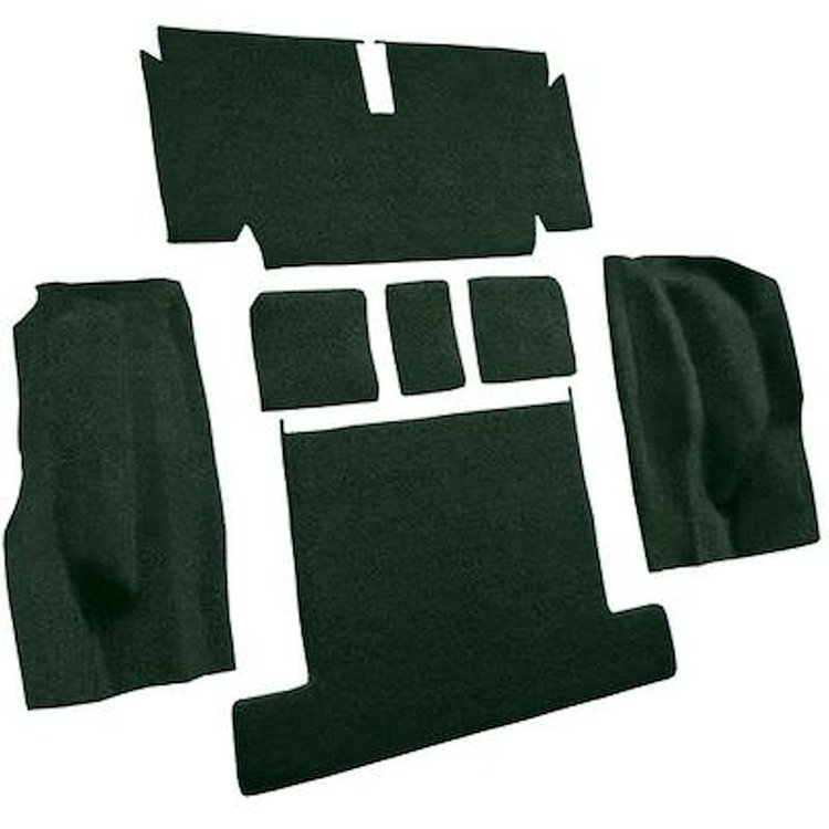 VT1137613 1971-75 Chevrolet Corvette; Coupe; Rear Molded Carpet; w/o Heel Pad; Loop; Dark Green