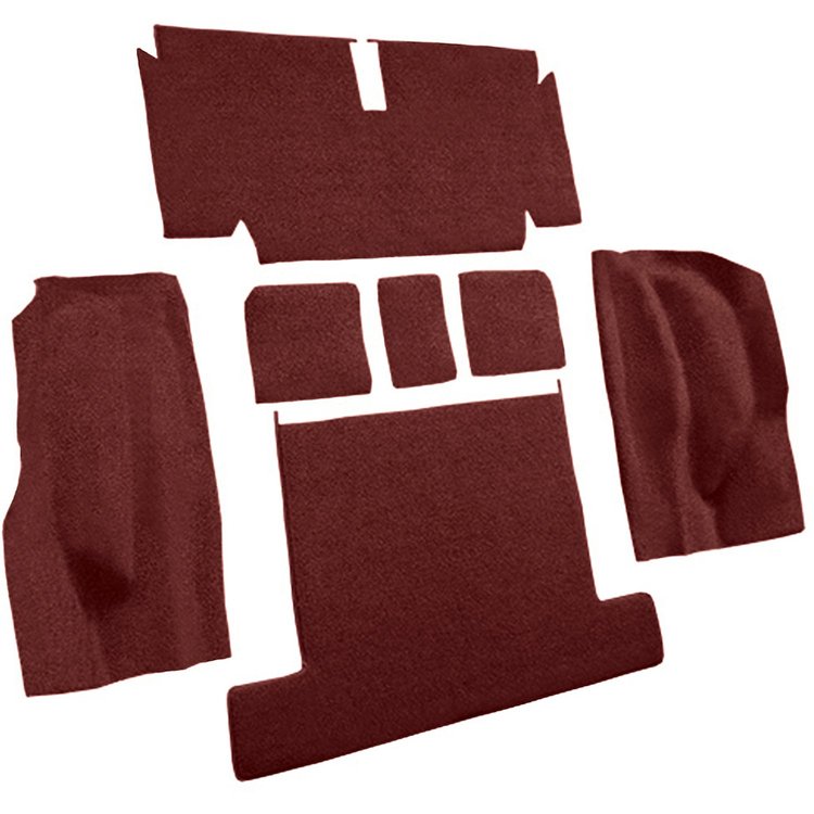 VT1137615 1971-75 Chevrolet Corvette; Coupe; Rear Molded Carpet; w/o Heel Pad; Loop; Maroon