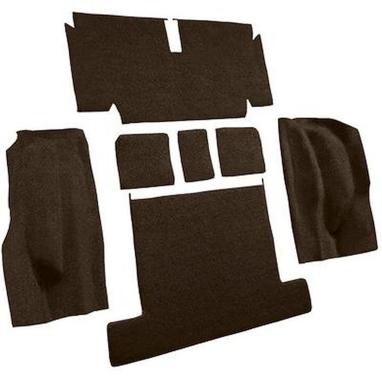 VT1137671 1971-75 Chevrolet Corvette; Coupe; Rear Molded Carpet; w/o Heel Pad; Loop; Dark Brown