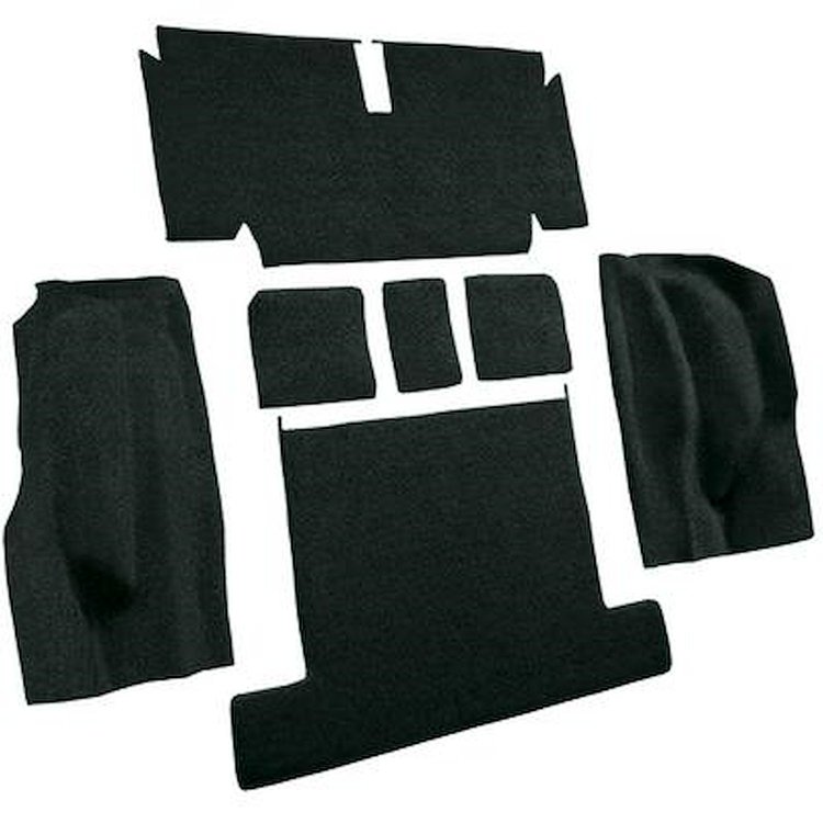 VT1137685 1971-75 Chevrolet Corvette; Coupe; Rear Molded Carpet; w/o Heel Pad; Loop; Blue Green