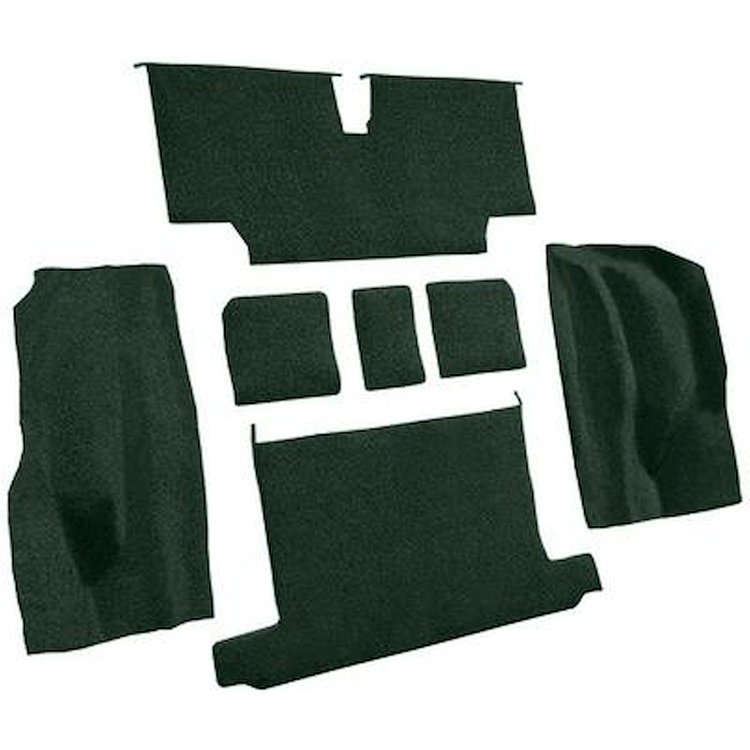 VT1137713 1973-75 Chevrolet Corvette; Roadster; Rear Molded Carpet; w/o Heel Pad; Loop; Dark Green