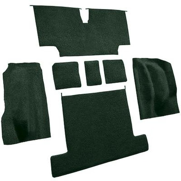 VT1137813 1976 Chevrolet Corvette; Rear Molded Carpet; w/o Heel Pad; Loop; Dark Green