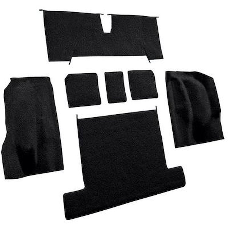 VT1137901 1977 Chevrolet Corvette; Rear Molded Carpet; w/o Heel Pad; Cutpile; Black