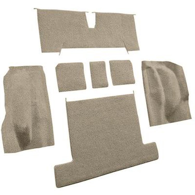 VT1137920 1977 Chevrolet Corvette; Rear Molded Carpet; w/o Heel Pad; Cutpile; Doeskin/Camel Tan