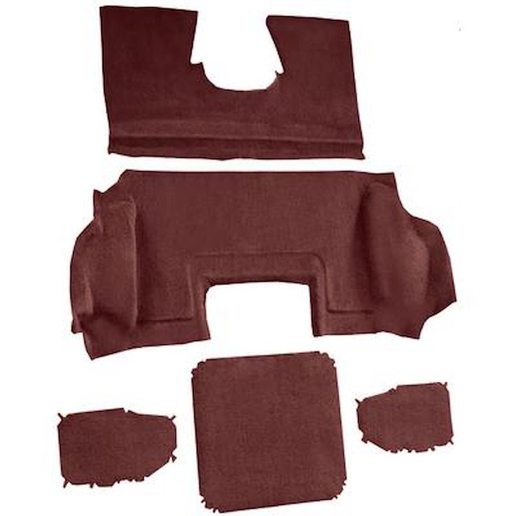 VT1138875 1998-00 Chevrolet Corvette; Hardtop/Convertible; Rear Molded Carpet; w/ Heel Pad; Cutpile; Claret / Oxblood