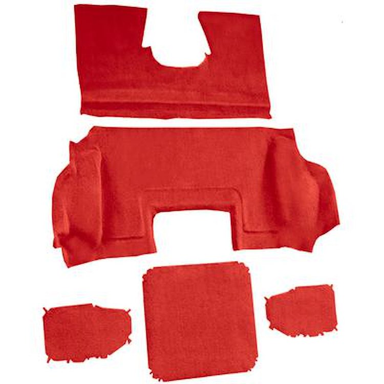 VT1138991 1998-00 Chevrolet Corvette; Convertible; Rear Molded Carpet; Cutpile; Torch Red