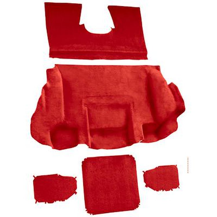 VT1139191 2001-04 Chevrolet Corvette; Hardtop/Convertible; Rear Molded Carpet; w/ Heel Pad; Cutpile; Torch Red