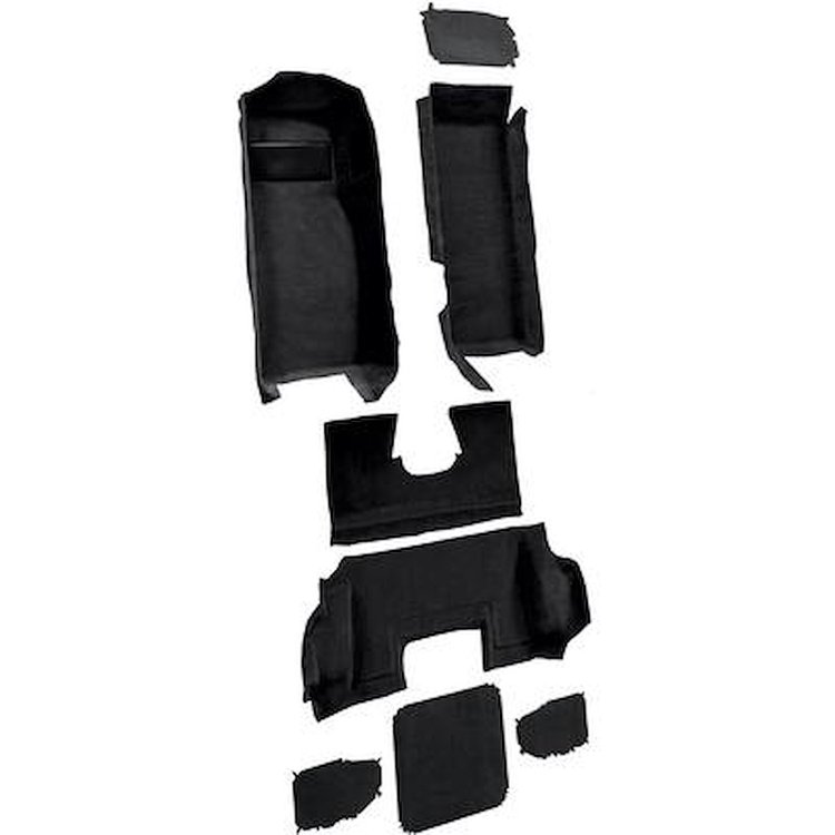 VT1139501 1998-00 Chevrolet Corvette; Hardtop/Convertible; Complete Molded Carpet Set; Cutpile; Black