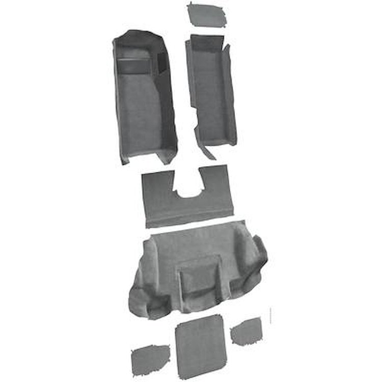 VT1139883 2001-04 Chevrolet Corvette; Hardtop/Convertible; Complete Molded Carpet Set; Cutpile; Medium Gray/Pewter