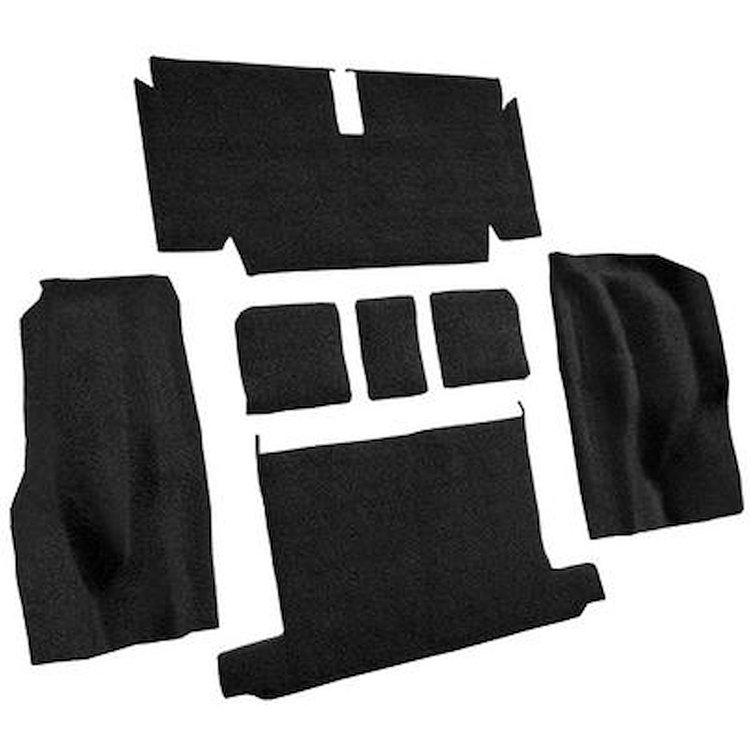 VT1140801 1971-72 Chevrolet Corvette; Roadster; Rear Molded Carpet; w/o Heel Pad; Loop; Black