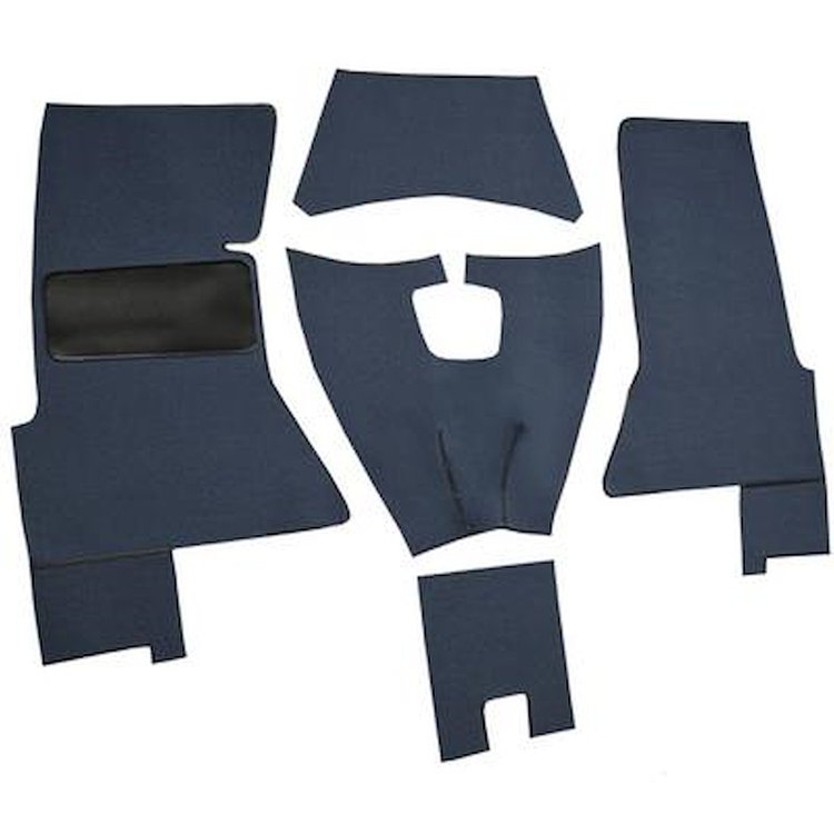 VT1156608 1958 Chevrolet Corvette; Complete Cut & Sewn Carpet Set; Foam Tuxedo; Blue