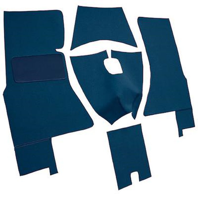 VT1158404 1959-60 Chevrolet Corvette; Complete Cut & Sewn Carpet Set; Daytona; Blue