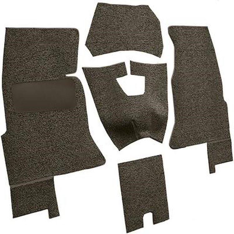 VT1162867 1961-62 Chevrolet Corvette; Complete Cut & Sewn Carpet Set; Foam Tuxedo; Fawn