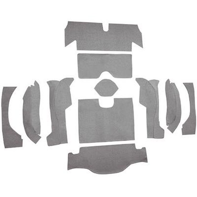VT1170323 1963 Chevrolet Corvette; Coupe; Rear Cut & Sewn Carpet; w/o Heel Pad; Loop; Silver