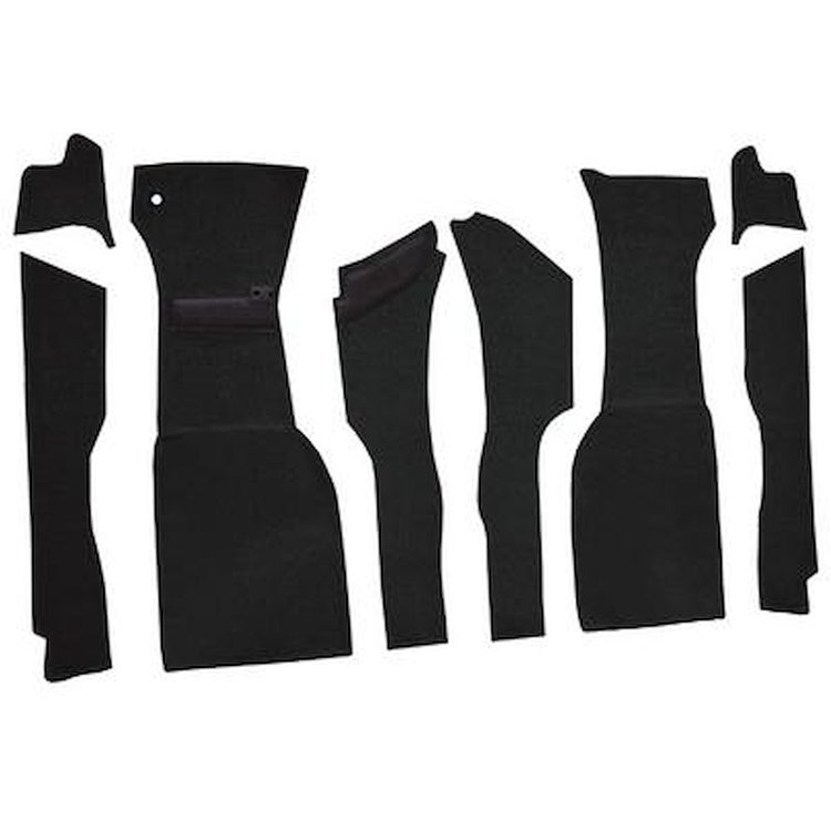 VT1176001 1963 Chevrolet Corvette; Front Cut & Sewn Carpet Set; Foam Loop; Black