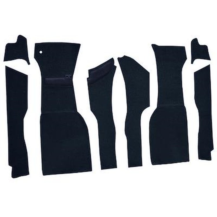 VT1176012 1963 Chevrolet Corvette; Front Cut & Sewn Carpet Set; Foam Loop; Dark Blue