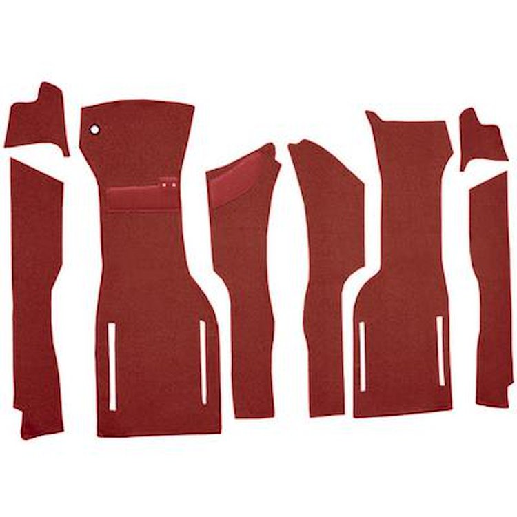 VT1176602 1964 Chevrolet Corvette; Front Cut & Sewn Carpet Set; Foam Loop; Red