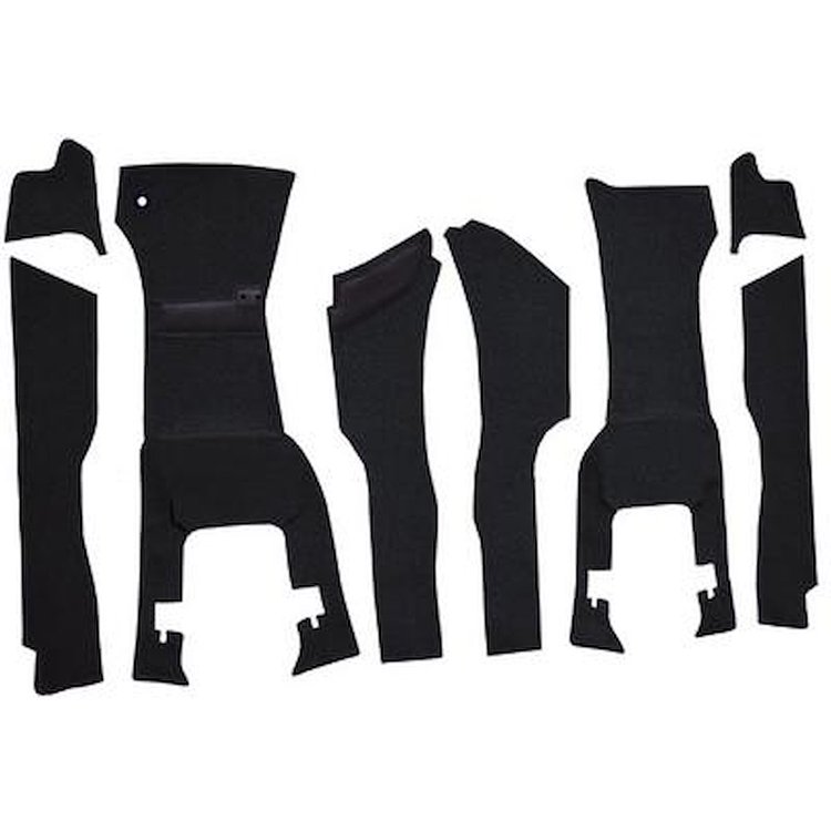VT1178166 1963 Chevrolet Corvette; Front Cut & Sewn Carpet Set; w/ Tool Box Cut Out; Foam Loop; Midnight Blue