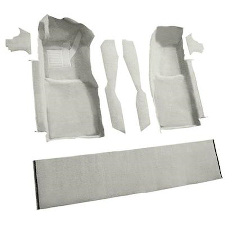 VT1296126 1978-80 Chevrolet Corvette; Front Molded Carpet Set; w/ Console Strips, Kick Panels & Door Panels; Cutpile; Oyster / S