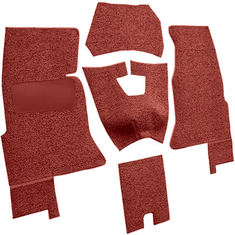 VT1447902 1961-62 Chevrolet Corvette; Complete Cut & Sewn Carpet Set; Loop; Red