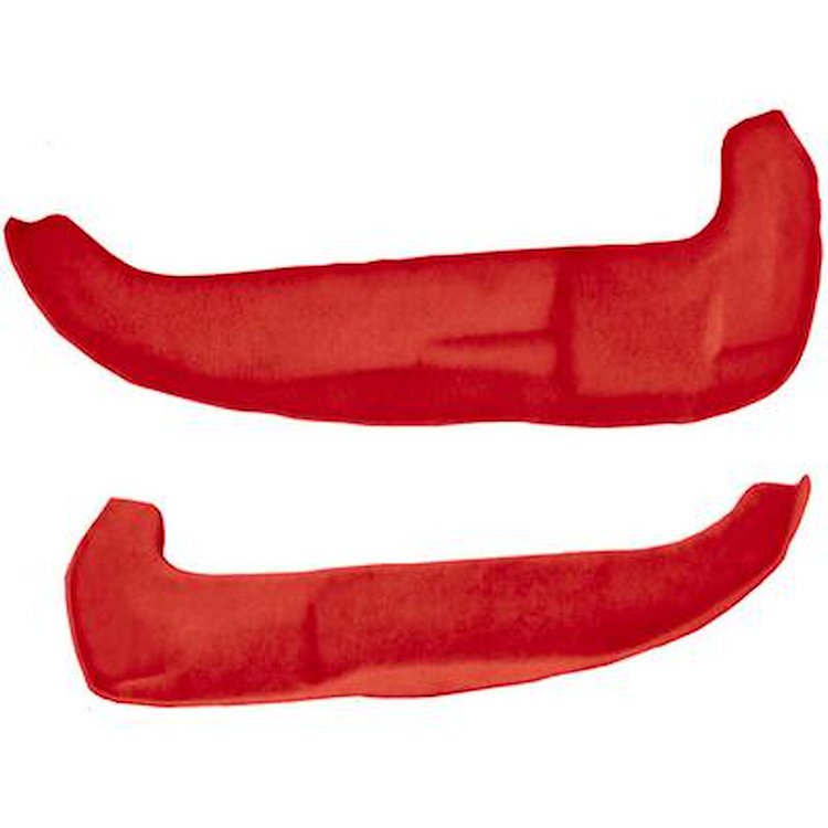 VT1531791 1990-96 Chevrolet Corvette; Door Sill Carpet; w/o Plastic; Cutpile; Torch Red
