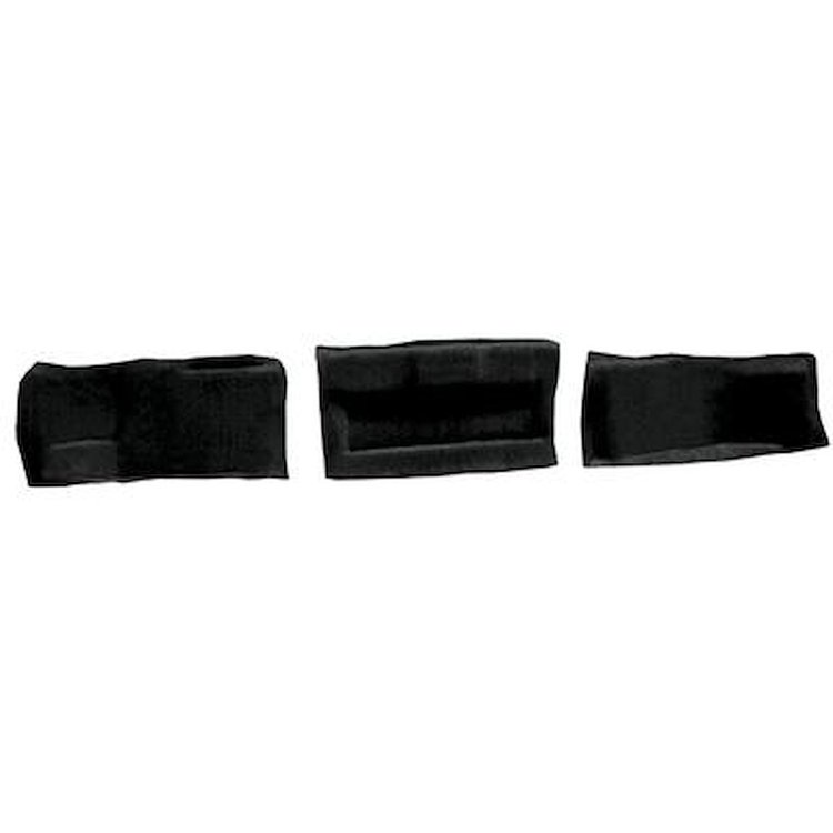 VT1532601 1998-00 Chevrolet Corvette; Hardtop/Convertible; Tail Light Panel Carpet Covers; 3-Piece Set; Truvette; Black