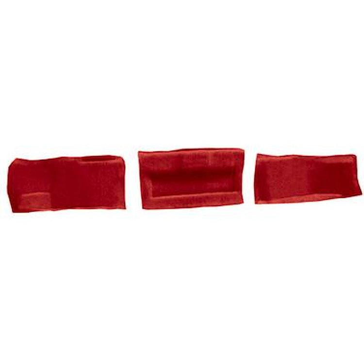 VT1532691 1998-00 Chevrolet Corvette; Hardtop/Convertible; Tail Light Panel Carpet Covers; 3-Piece Set; Truvette; Torch Red
