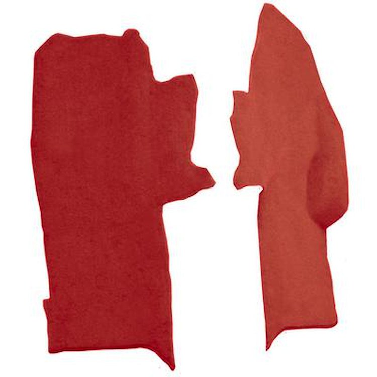 VT1535154 1984-89 Chevrolet Corvette; Console Carpet Strips; 2-Piece Set; Cutpile; Dark Red/Carmine