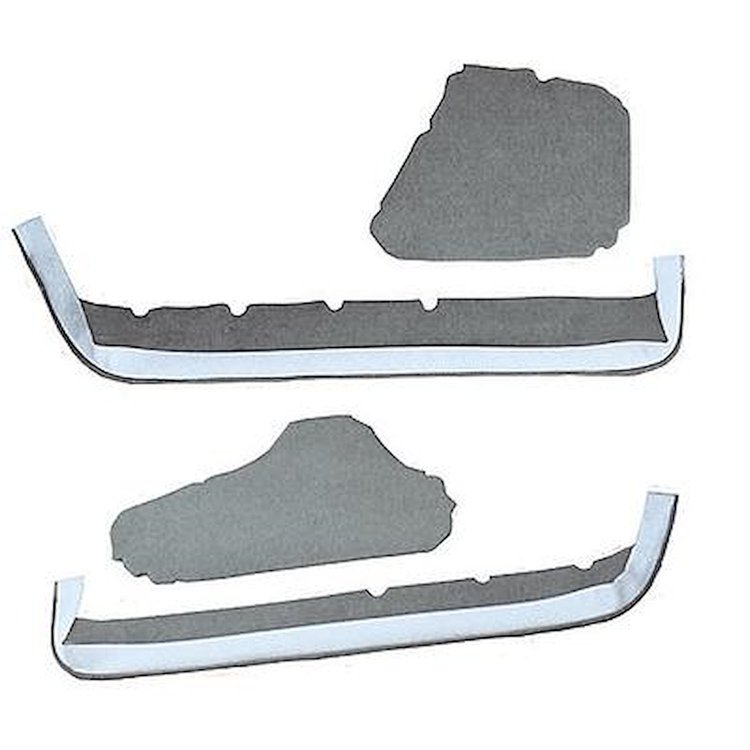 VT1536168 1990-93 Chevrolet Corvette; Door Panel Carpet Inserts; 4-Piece Set; Cutpile; Smoke