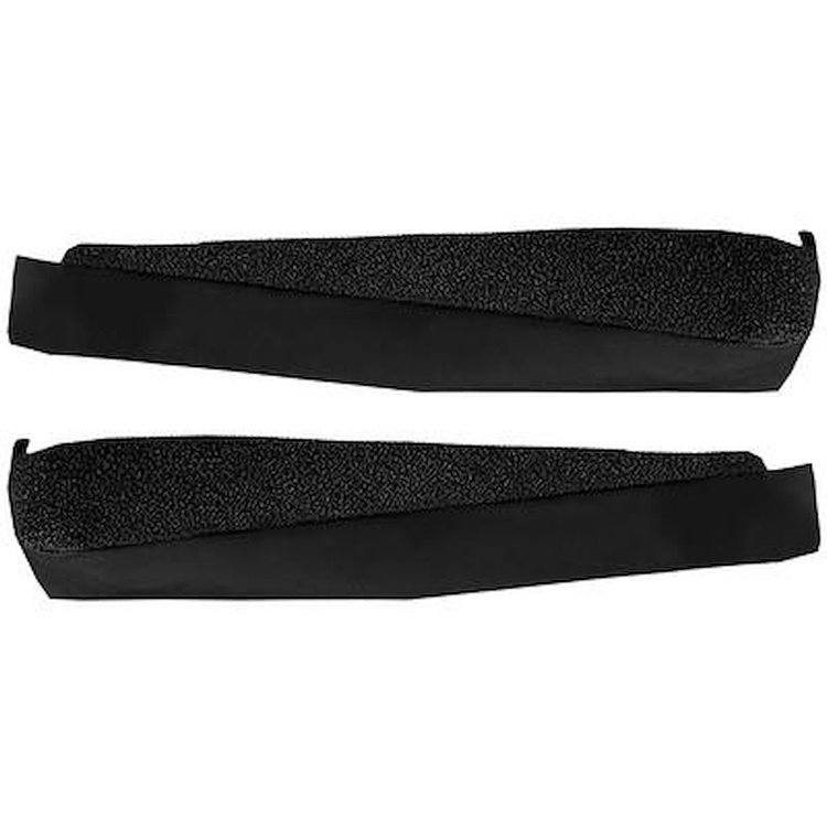 VT1536201 1968-76 Chevrolet Corvette; Door Panel Carpet Inserts; 2-Piece Set; Loop; Black