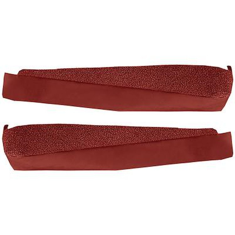 VT1536202 1968-76 Chevrolet Corvette; Door Panel Carpet Inserts; 2-Piece Set; Loop; Red