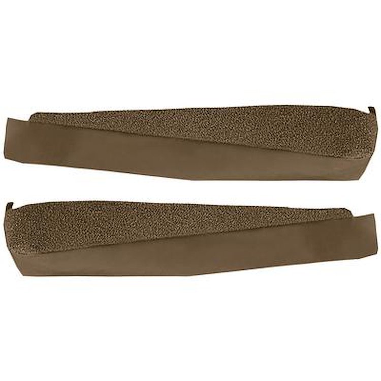 VT1536217 1968-76 Chevrolet Corvette; Door Panel Carpet Inserts; 2-Piece Set; Loop; Medium Saddle